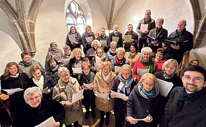 Der Kirchenchor Grünbach und sein Chorleiter Simon Altkind