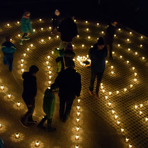 Das Motto der Nacht der 1000 Lichter 2017 in der Pfarre Kirchdorf: '1000 Lichter - 1000 Bilder'