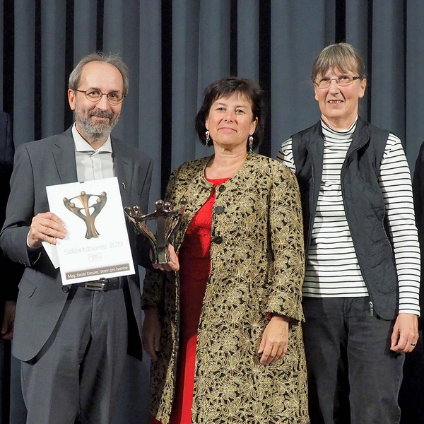 Ewald Kreuzer bei der Solidaritätspreisverleihung 2019 / © KiZ/F. Litzlbauer Ewald Kreuzer bei der Solidaritätspreisverleihung 2019